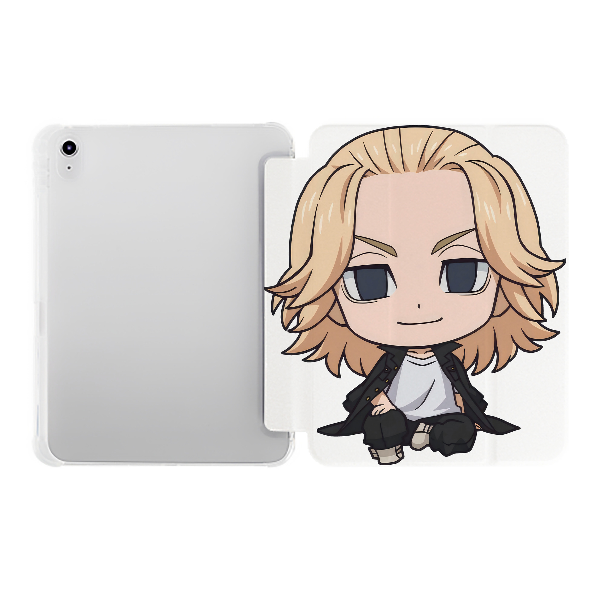 （画像用） 東京リベンジャーズ Tokyo Revengers IPad ケース ペン収納付き 三つ折りスタンド PUレザー×シリコン 対応機種9.5/10.5/10.9インチ